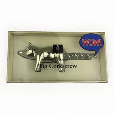 Pig Cork Screw Chrome Plated From “Woolworths” Vintage -NEW UNUSED In Box