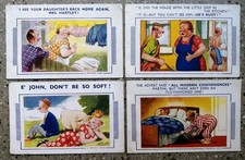 4 x Vintage Bamforth Saucy /
