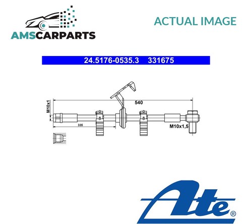 Brake hose line pipe - line, front
