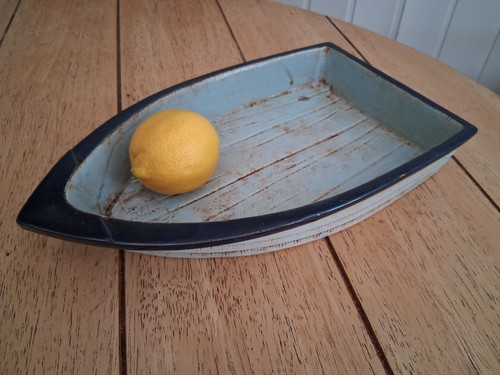 Large stoneware pottery - stoneware, boat