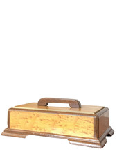 Rare Stylish Art Deco Birds Eye Maple and Walnut Desk/Dressing Table Box c1930