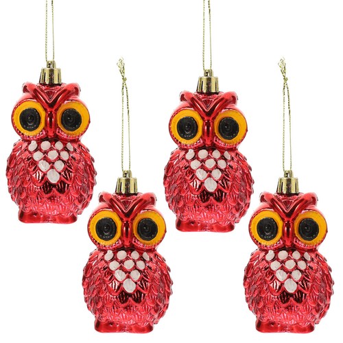 4pcs xmas tree hanging owl - 4pcs,