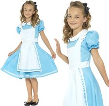 Girls Wonderland Princess Fancy Dress Costume Childs Alice Outfit by Smiffys