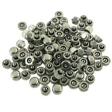 100x Watch crowns silver chrome spares repairs mixed replace part watchmakers