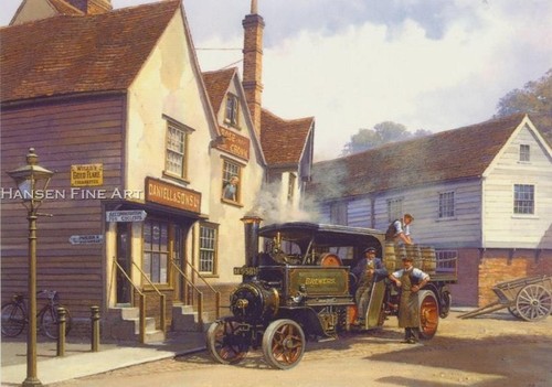 Steam lorry pub - steam, blank