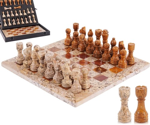 Marble chess set inches - marble, 12"