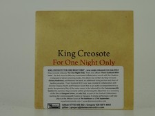 KING CREOSOTE FOR ONE NIGHT ONLY (D4) 1 Track Promo CD Single including Card Sle