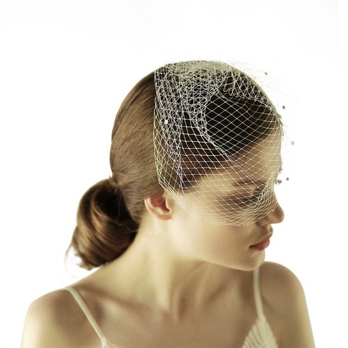 Bridal mesh face veil - mesh,