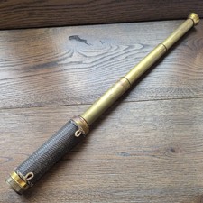 Antique 3 Draw Brass Telescope, Handheld, With Wear, Maritime