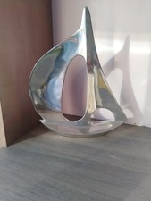 Sailing Boat Nautical Ornament Ship Yacht Sculpture Nautical Silver Medium