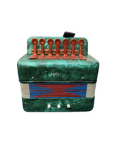 Tested~Vintage Hero Midget Toy Accordion Children's - Red & Green