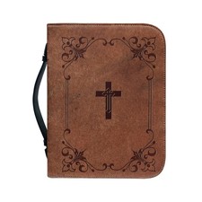 Bible Cover Case Bag for Men Women PU Leather Bible Carrying Case w/ Handle 2XL