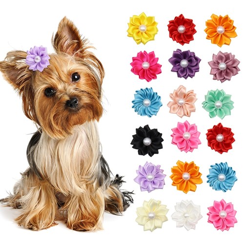 20pcs dog hair bows rubber - hair,
