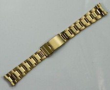 Solid Links Curved End 20mm Gold Plated For Rolex Oyster Watch Bracelet Datejust