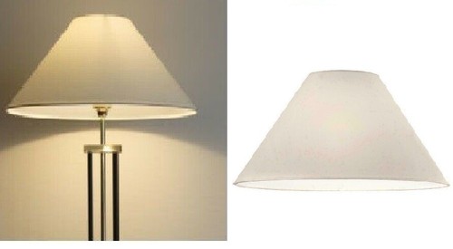 Cream cotton coolie lamp - cotton, shade