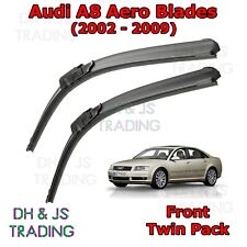 (02-09) Audi A8 D3 Aero Wiper Blades Windscreen Window 22" 22" Flat Front