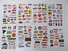 160 small STICKERS -  Car  Bike sponsor racing logos.  rc cars, models, sbk