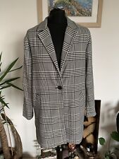 Zara Checked Houndstooth Plaid Black & White Jacket Shirt Blazer - Size Small