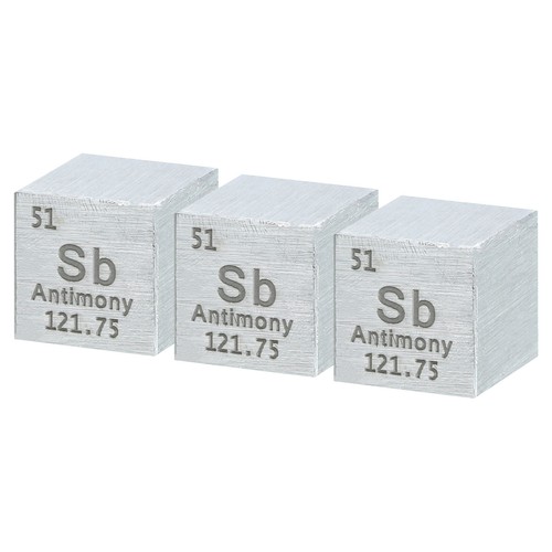3pcs antimony cube high - 3pcs, 0.39"
