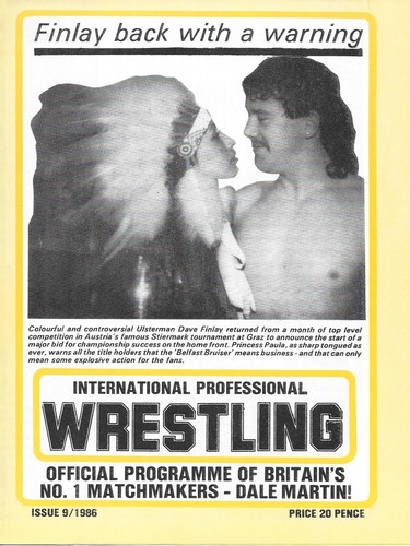 Wrestling programme 9 - wrestling, 1986
