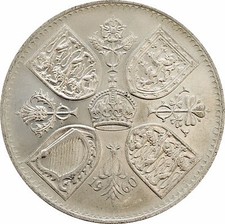 1960 CROWN - Queen Elizabeth New York Exhibition Five Shillings