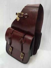 Genuine Leather Western Trail Horse Saddle Bag Free Shipping.
