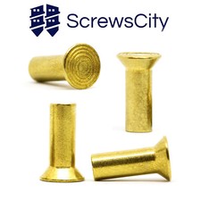 Solid Brass Countersunk Head Rivets DIN 661   M2 M3 M4 M5 M6
