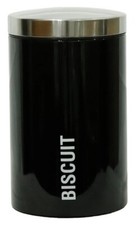 Round Biscuits Barrel Cookies Food Kitchen Storage Pot Canister Jar Airtight Lid