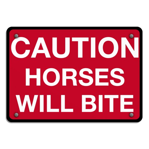 Horizontal metal sign - horizontal,