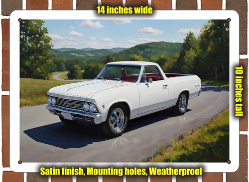 Metal sign 1966 chevrolet el - -,