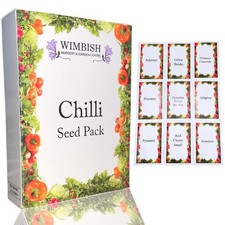 West Kent Chilli Seeds 9 Types Jalapeno Stromboli Pyramid Great for Hydroponics