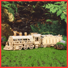 3D Wooden Mechanical Train