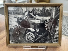Vintage Framed Laurel And Hardy Model T Ford Wreck Crash Movie Still Man Cave