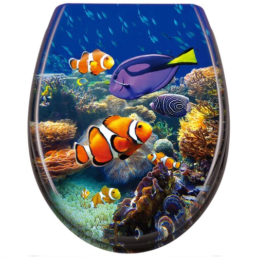Soft close toilet seat - close,