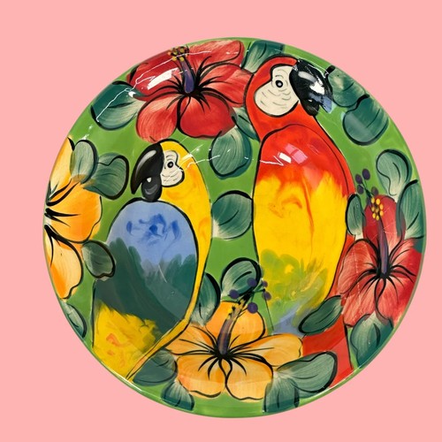 Vintage hand painted parrot - vintage,
