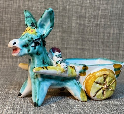 Italy vietri ceramic donkey - vietri,