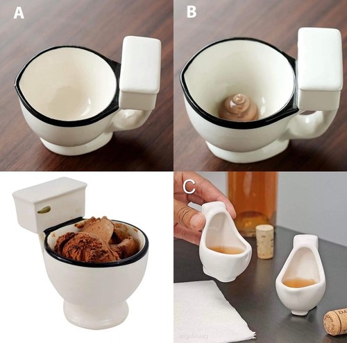 Toilet ceramic mug coffe tea - coffe,