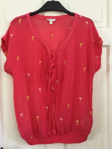 Monsoon deep pink coral blouse - pink,