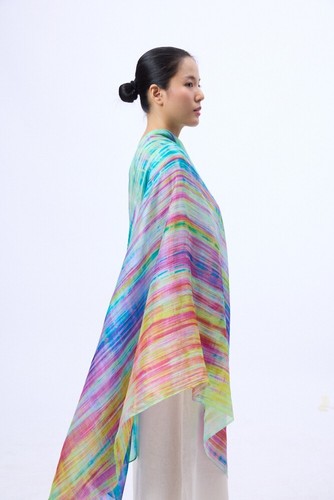 100 silk scarf multicoloured - 100%,