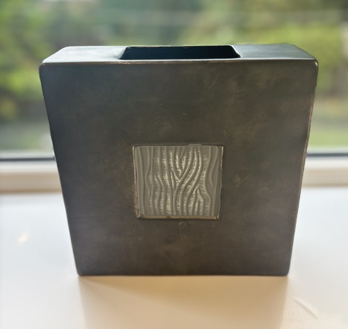 Ceramic square vase - ceramic,