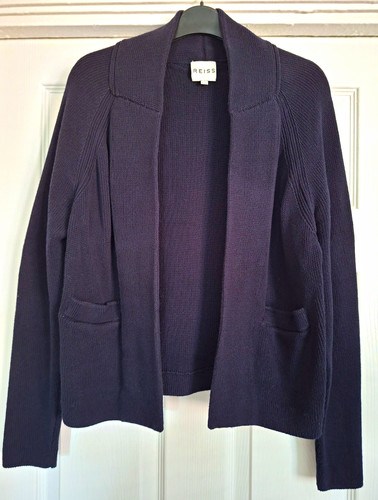 Reiss navy knit cardigan - knit,