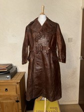 Vintage german leather trench - german,