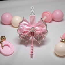 personalised girl pink pram charm