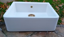 French Farmhouse Ceramic Sink Single Bowl with waste 'Belfast Sink' W60cm VGC