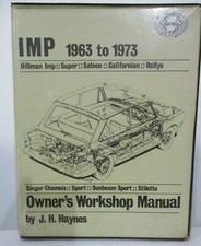 Haynes - Hillman Imp 1963 to 1973 Owners Workshop Manual - 681