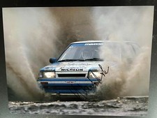 Signed 16x12 photo Hannu Mikkola Mazda 323 4WD World Rally Championship 1988