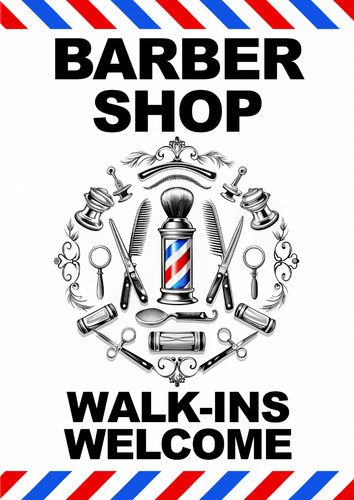 Barber shop open - shop,