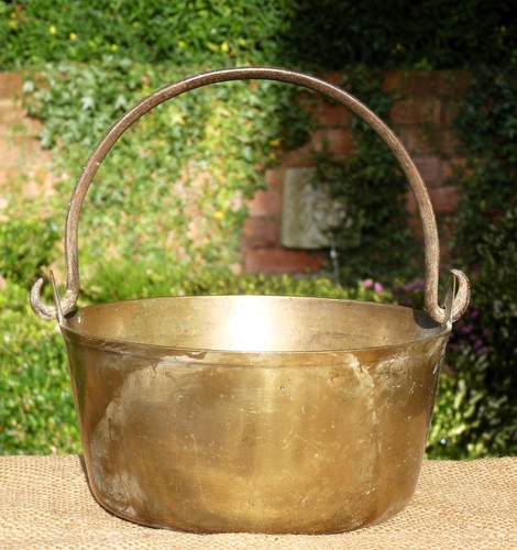 Brass planter preserve jam pan - brass,