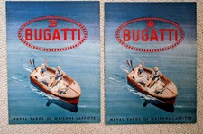 2x 1946 Bugatti Naval Yards Of Maison-Lafitte. Brochure. Boat & Engine.