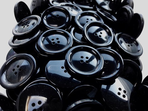 Buttons large 32mm 50l black - buttons, 4